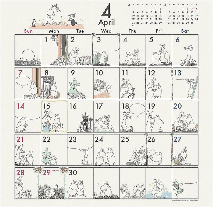 2024 Moomin Comic Design Calendar No.178