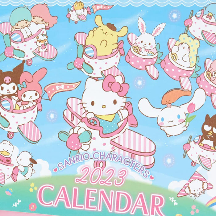 Sanrio 2023 Desktop Calendar 3 Months 203106 Light Blue