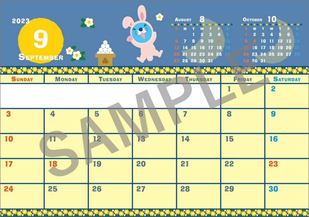 Hagoromo Bonobono 2023 Desktop Calendar CL23-0106 White