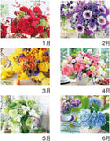 New Japan Calendar 2023 Wall Calendar Floral Healing Small NK452