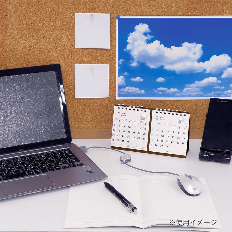 M-PLAN 2024 Cubics Desk Calendar Petit 2-Month Basic 203806-01