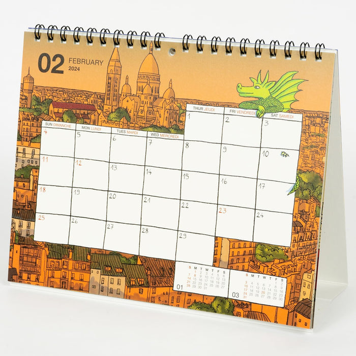 Greeting Life 2024 Desk Calendar Jean-Vincent SENAC C-1512-JF