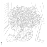 Adult Sketch Coloring Book Curated Collection: Beautiful Flowers Throughout the Four Seasons