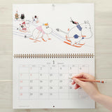 Gakken Sta:Ful 2024 Calendar Moomin Wall Calendar Ring M14089