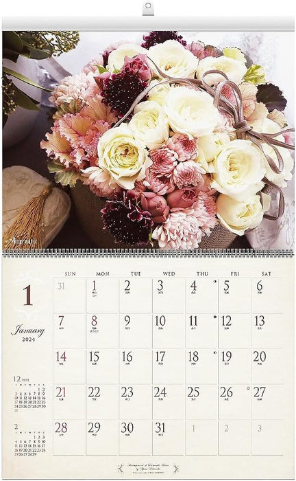 2024 Antique Rose Calendar No.070