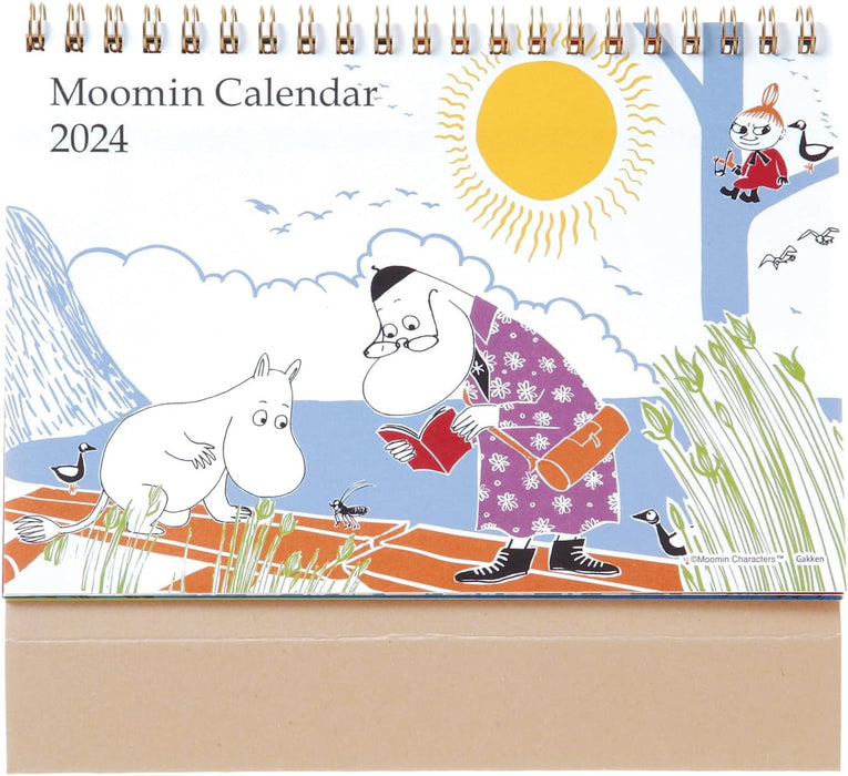 Gakken Sta:Ful 2024 Calendar Moomin Desk Calendar Ring EM10001