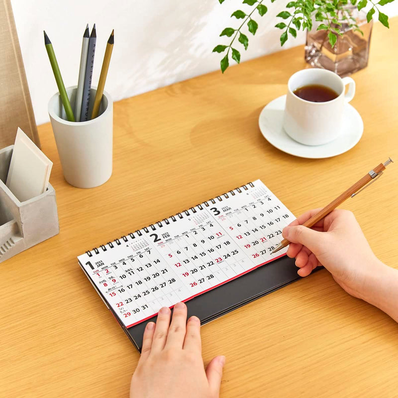 New Japan Calendar 2023 Desk Calendar Three Month Memo Basic 3 Months NK8545