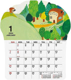 2024 Pan Dorobo Calendar (Die-cut Wall hanging) No.086