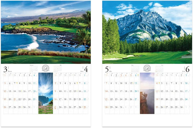 New Japan Calendar 2023 Wall Calendar World Golf Courses NK146