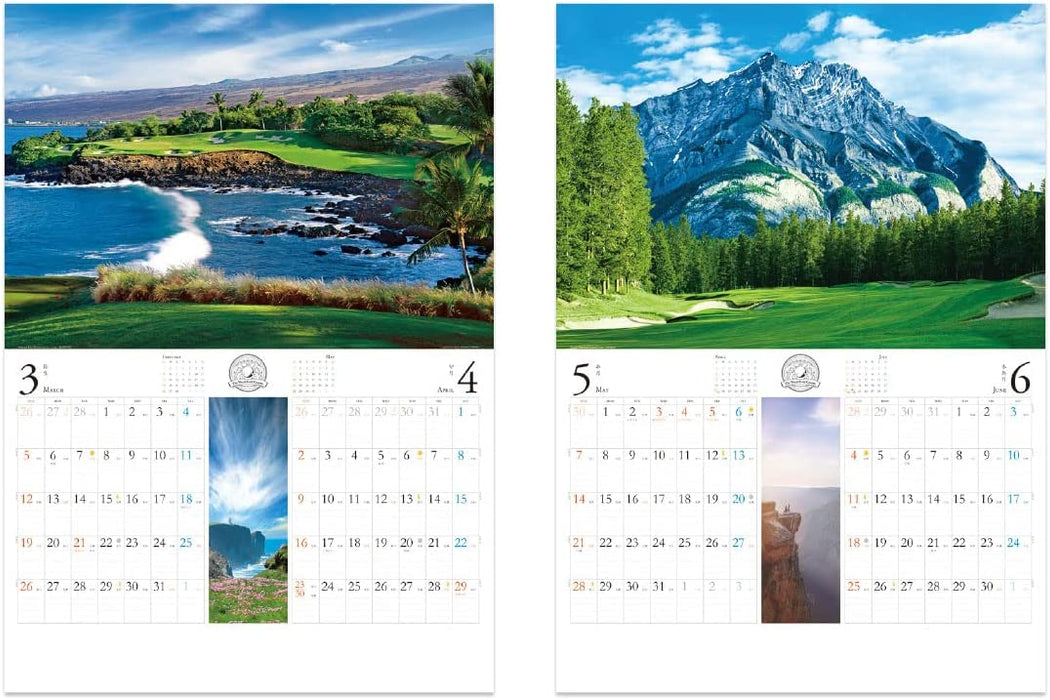 New Japan Calendar 2023 Wall Calendar World Golf Courses NK146