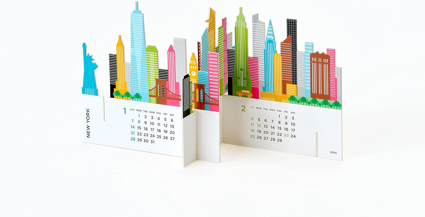 good morning 2024 desk calendar city 1824