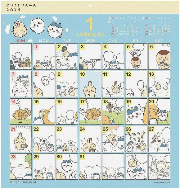 2024 Chiikawa Comic Design Calendar No.176