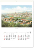 New Japan Calendar 2024 Wall Calendar European Walkway NK121 610x425mm