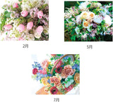 New Japan Calendar 2024 Desk Calendar Hibiya-Kadan Precious Flowers NK4109