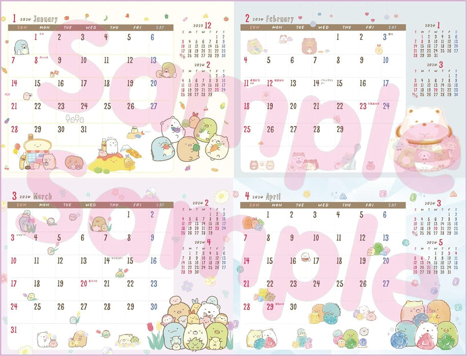 2024 Sumikko Gurashi Desk Calendar