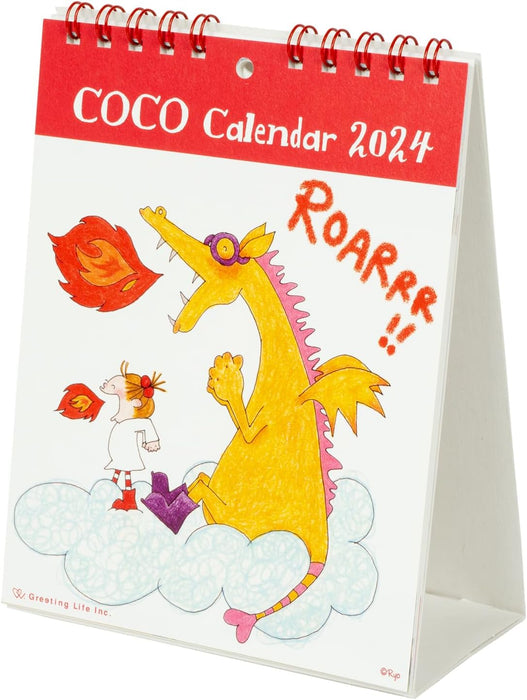 Greeting Life 2024 Desk Calendar Coco C-1518-RY