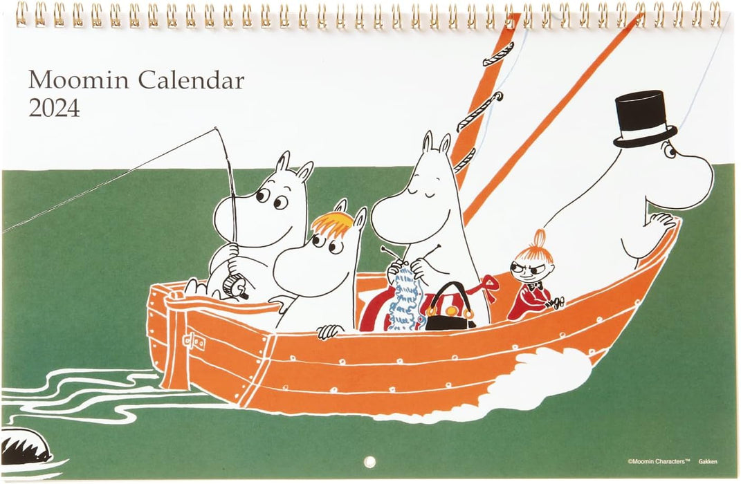 Gakken Sta:Ful 2024 Calendar Moomin Wall Calendar Ring M14089