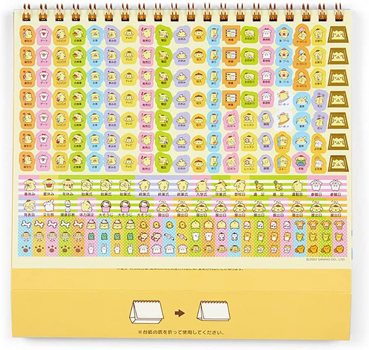 Sanrio 2023 Desktop Calendar Pompompurin 3 Months 202924