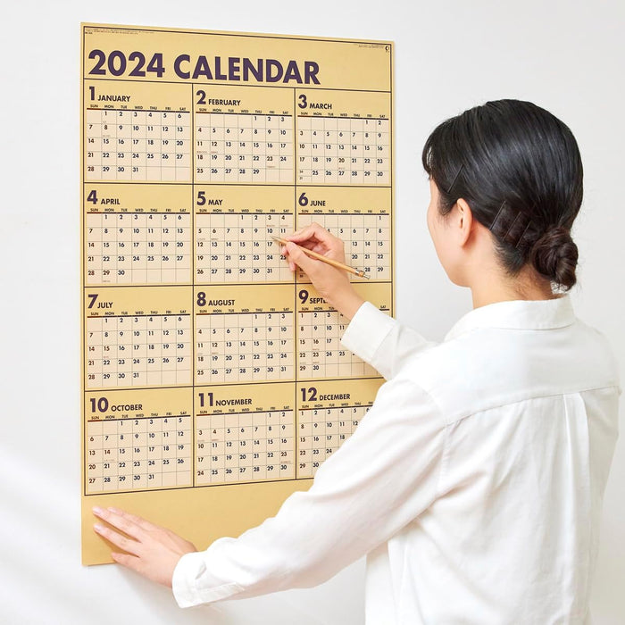 New Japan Calendar 2024 Wall Calendar Timeline: Craft Plan NK345