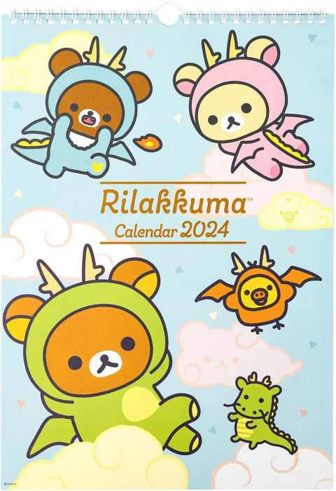 San-X 2024 Rilakkuma Wall Calendar B4 CD37801