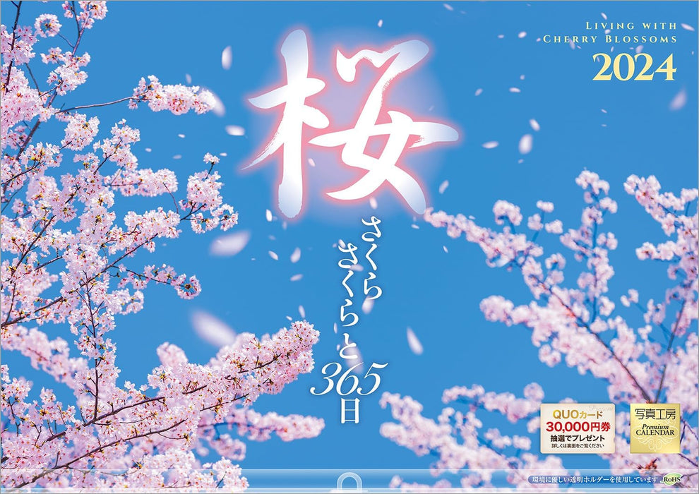 Shashin Koubou 'SAKURA Salura Sakura to 365 Days' 2024 Wall Calendar (with 420x297 holder)