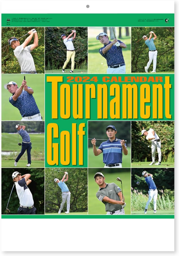 New Japan Calendar 2024 Wall Calendar Tournament Golf NK128 607x425mm