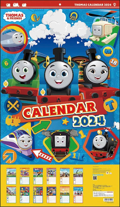 Sun-Star Stationery 2024 Thomas & Friends Wall Calendar CL-68 /61 x 35cm