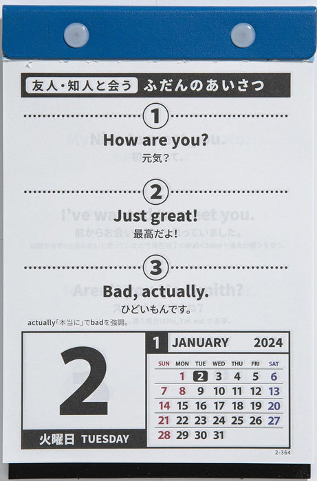 Takahashi Shoten Takahashi 2024 Page-A-Day Calendar B6 English Conversation E513