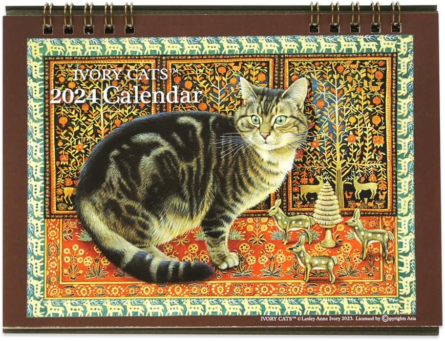 Ivory Cats 2024 Desk Calendar 1360K56070