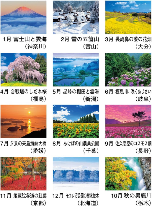 New Japan Calendar 2024 Wall Calendar Wa no Irodori NK88