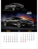 Todan 2024 Wall Calendar Auto Collection 60.8 x 42.5cm TD-769