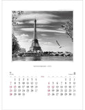 Todan 2024 Wall Calendar Monochrome City 60.8 x 42.5cm TD-710