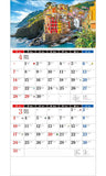 Todan 2024 Wall Calendar World 2-Month Memo (Perforated) 75 x 35cm TD-30797
