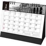 Todan 2024 Desk L Calendar Monochrome City 15.6 x 18cm TD-272