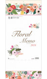 Todan 2024 Wall Calendar Floral Memo 53.1 x 24.2cm TD-968