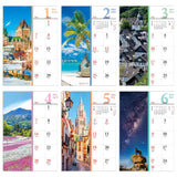 Todan 2024 Desk L Calendar Beautiful Landscapes 15.6 x 18cm TD-275