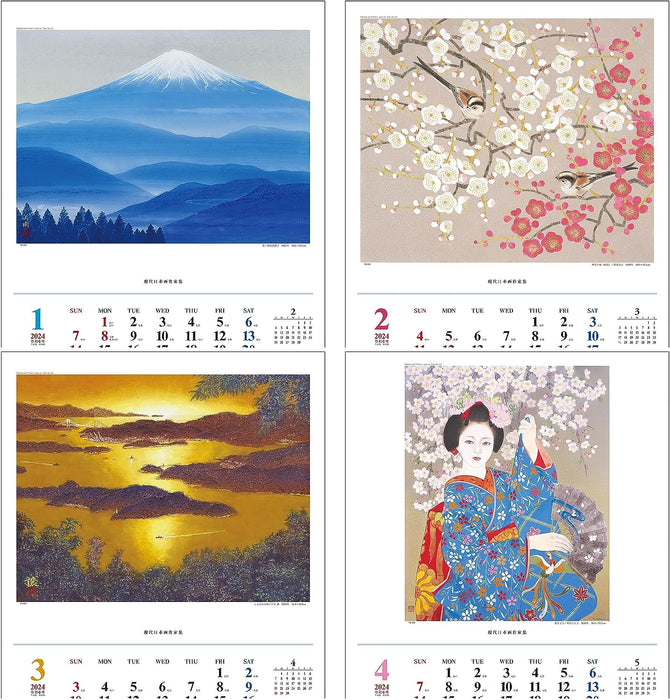 Todan 2024 Wall Calendar Japanese Style Paintings CL24-1086