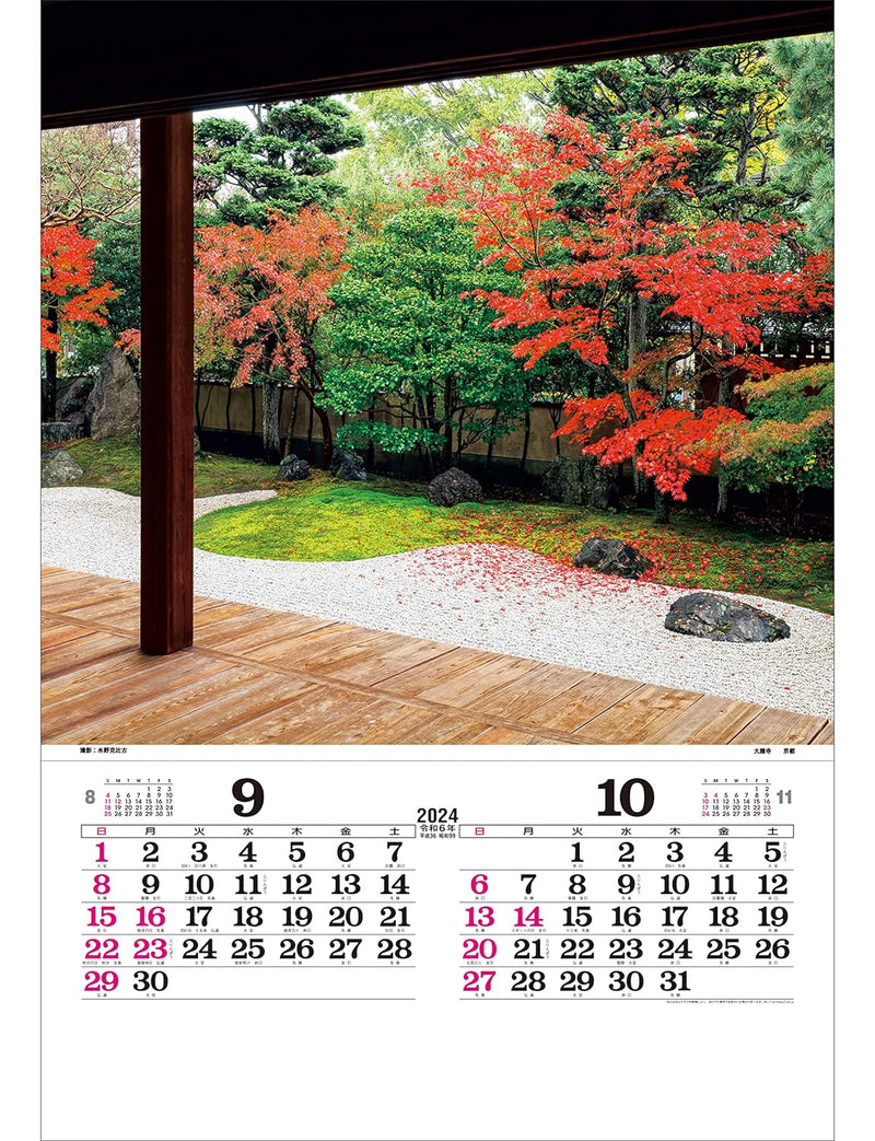 Todan 2024 Wall Calendar Tsuboniwa Tohan DX Film 75 x 50.4cm TD-511