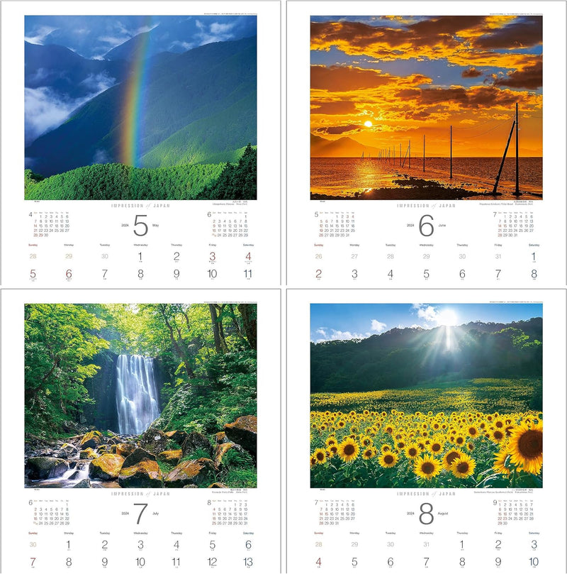 Todan 2024 Wall Calendar Impression of Japan CL24-1064