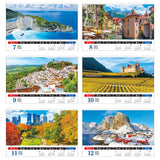 Todan 2024 Wall Calendar World Scenery 53.5 x 38cm TD-811